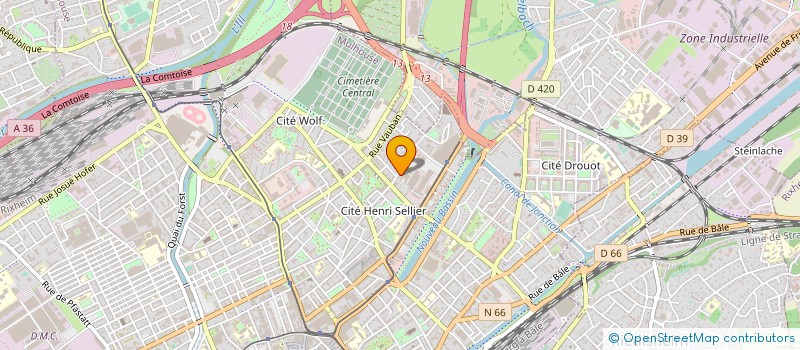 localisation de l'entreprise MONSIEUR CHRISTIAN BILGER  MULHOUSE