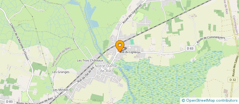 localisation de l'entreprise MONSIEUR CHRISTIAN BILLARD  NOTRE-DAME-DE-RIEZ