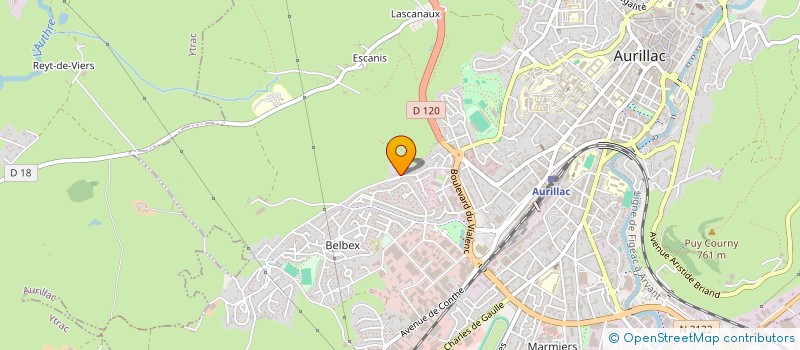 localisation de l'entreprise MONSIEUR CHRISTIAN BOISSET à AURILLAC