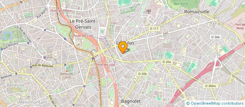 localisation de l'entreprise MONSIEUR CHRISTIAN BOLLAERT à LES LILAS