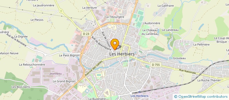 localisation de l'entreprise MONSIEUR CHRISTIAN BONNEAU à LES HERBIERS