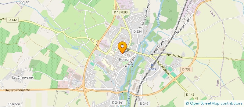 localisation de l'entreprise MONSIEUR CHRISTIAN BOUCHET PILLON à PONS