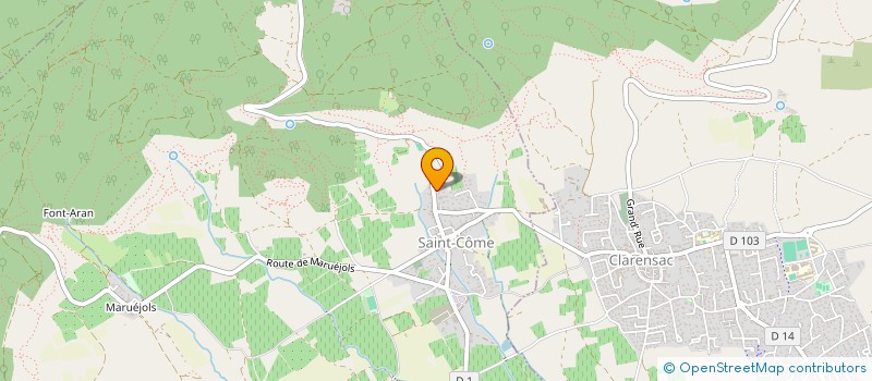 localisation de l'entreprise MONSIEUR CHRISTIAN BOUILLEZ  SAINT-COME-ET-MARUEJOLS