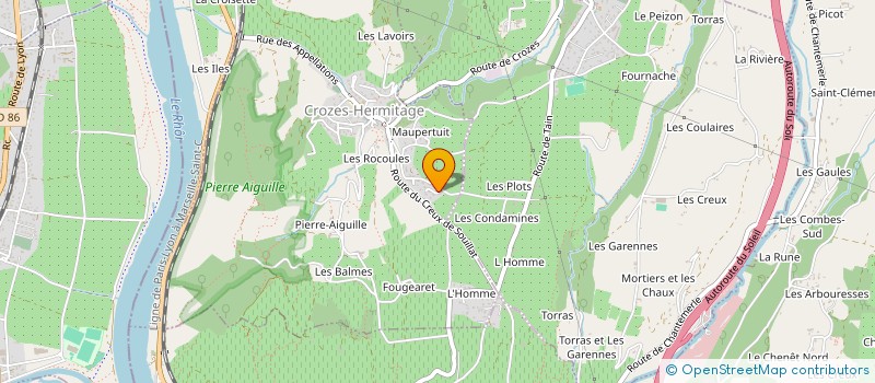 localisation de l'entreprise MONSIEUR CHRISTIAN BOURDIN  CROZES-HERMITAGE