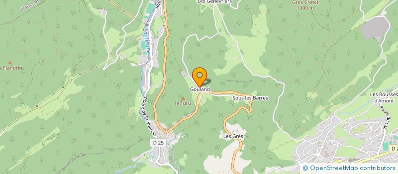 localisation de l'entreprise MONSIEUR CHRISTIAN BOURQUARD  LES ROUSSES