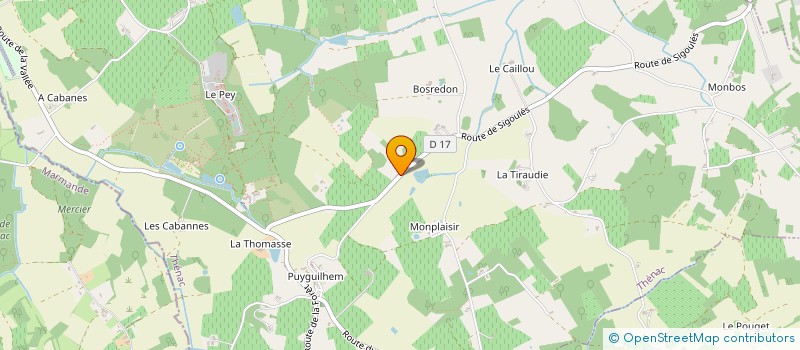 localisation de l'entreprise MONSIEUR CHRISTIAN BOUSROUIL  RAZAC-DE-SAUSSIGNAC