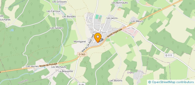 localisation de l'entreprise MONSIEUR CHRISTIAN BOUVEAU  POURRAIN