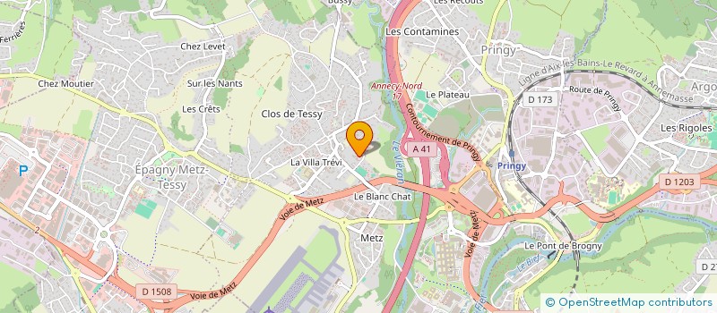 localisation de l'entreprise MONSIEUR CHRISTIAN BREDA  EPAGNY METZ-TESSY