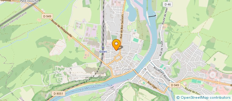 localisation de l'entreprise MONSIEUR CHRISTIAN BRICHET  GIVET