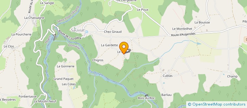 localisation de l'entreprise MONSIEUR CHRISTIAN BROZE  SAUVIAT