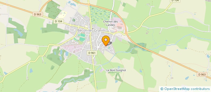 localisation de l'entreprise MONSIEUR CHRISTIAN BRU  BECON-LES-GRANITS