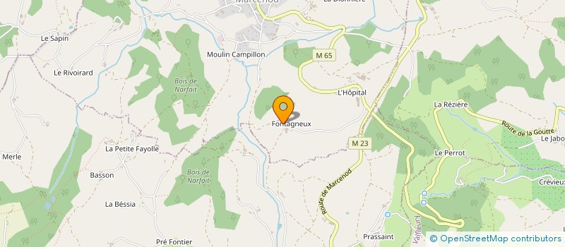 localisation de l'entreprise MONSIEUR CHRISTIAN BRUYAS  MARCENOD