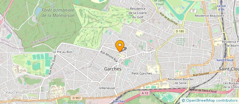 localisation de l'entreprise MONSIEUR CHRISTIAN BUNGERT à GARCHES