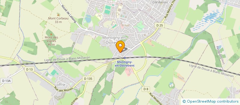 localisation de l'entreprise MONSIEUR CHRISTIAN CAGNIART  MONTIGNY-EN-OSTREVENT