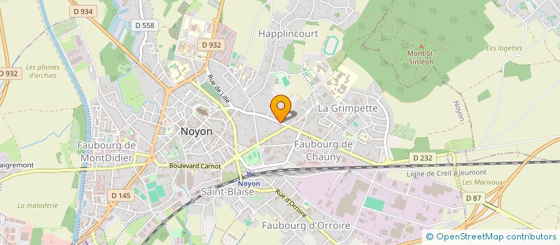 localisation de l'entreprise MONSIEUR CHRISTIAN CAILLEAUX à NOYON