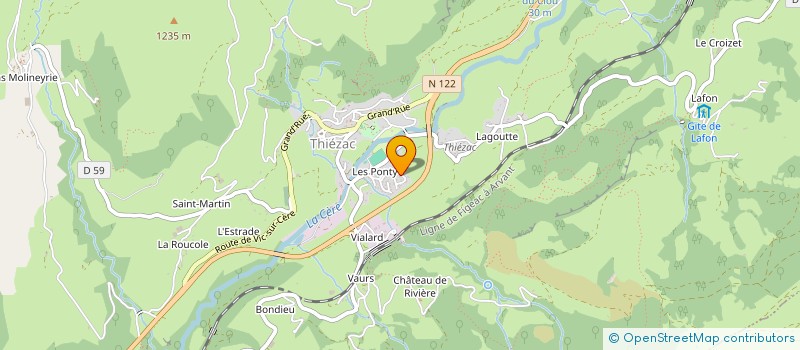 localisation de l'entreprise MONSIEUR CHRISTIAN CAMMAS à THIEZAC