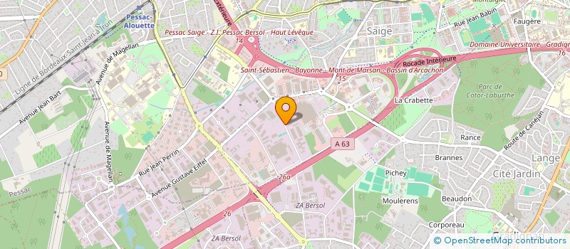 localisation de l'entreprise MONSIEUR CHRISTIAN CANDELON  PESSAC