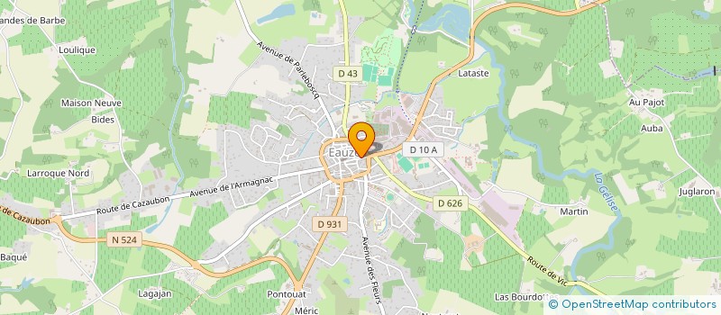 localisation de l'entreprise MONSIEUR CHRISTIAN CARDEILHAC  EAUZE