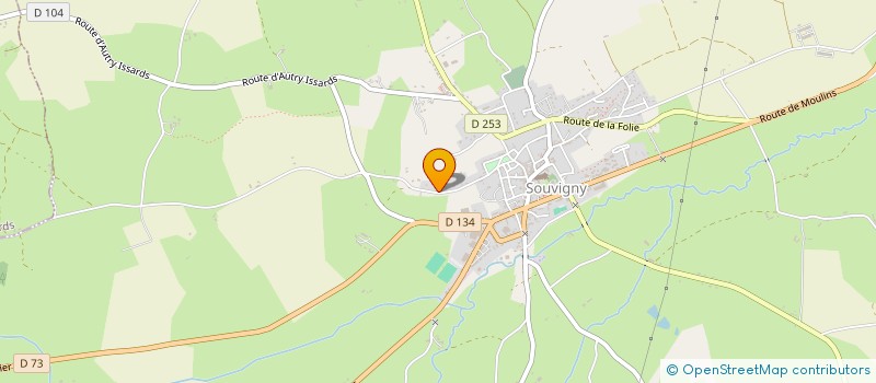 localisation de l'entreprise MONSIEUR CHRISTIAN CARLIER à SOUVIGNY