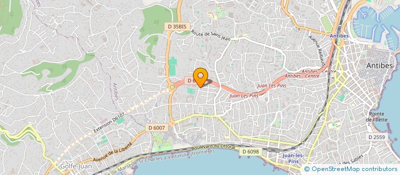 localisation de l'entreprise MONSIEUR CHRISTIAN CARLIN à ANTIBES