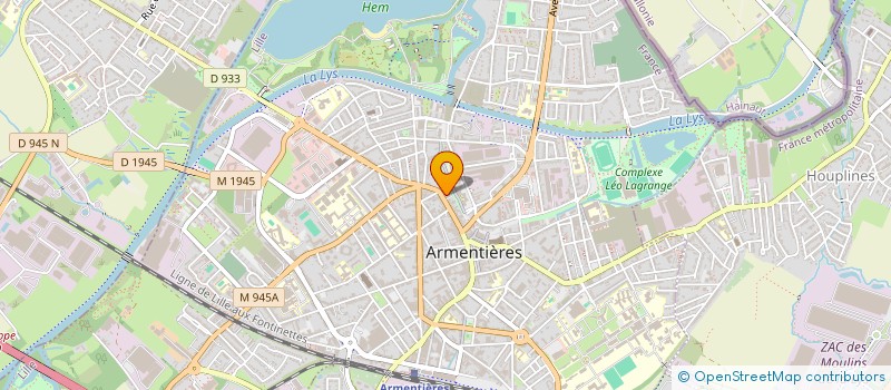 localisation de l'entreprise MONSIEUR CHRISTIAN CARPENTIER  ARMENTIERES