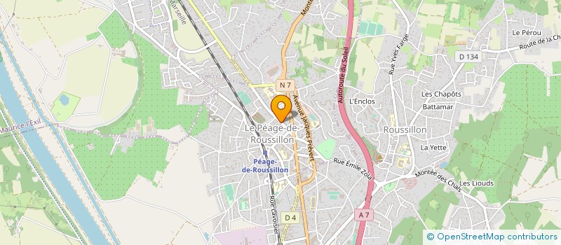 localisation de l'entreprise MONSIEUR CHRISTIAN CARRIERE  LE PEAGE-DE-ROUSSILLON