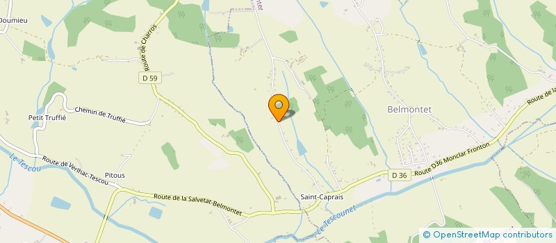 localisation de l'entreprise MONSIEUR CHRISTIAN CASTELLA  LA SALVETAT BELMONTET