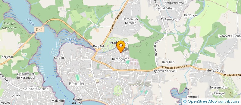 localisation de l'entreprise MONSIEUR CHRISTIAN CATTO  BENODET