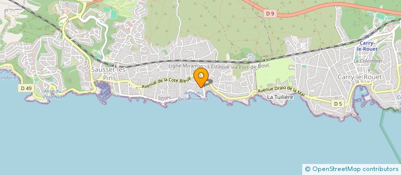 localisation de l'entreprise MONSIEUR CHRISTIAN CERRI à SAUSSET-LES-PINS