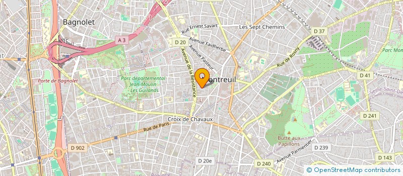 localisation de l'entreprise MONSIEUR CHRISTIAN CERVERA à MONTREUIL