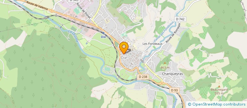 localisation de l'entreprise MONSIEUR CHRISTIAN CHAINE  DIE