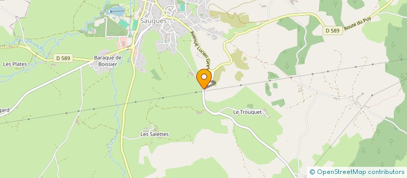 localisation de l'entreprise MONSIEUR CHRISTIAN CHARBONNIER  SAUGUES