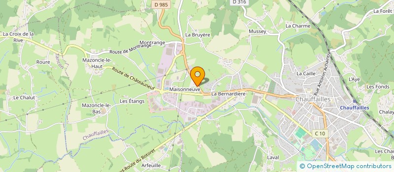 localisation de l'entreprise MONSIEUR CHRISTIAN CHARNAY  CHAUFFAILLES