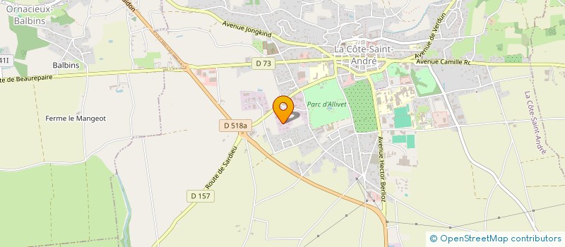 localisation de l'entreprise MONSIEUR CHRISTIAN CHARPENAY  LA COTE-SAINT-ANDRE