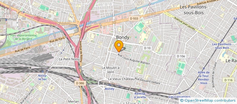 localisation de l'entreprise MONSIEUR CHRISTIAN CHARPENTIER à BONDY
