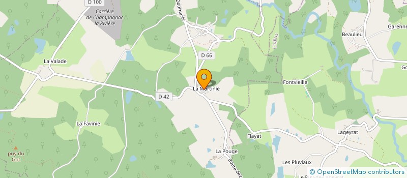 localisation de l'entreprise MONSIEUR CHRISTIAN CHASTAGNOL à CHAMPAGNAC-LA-RIVIERE