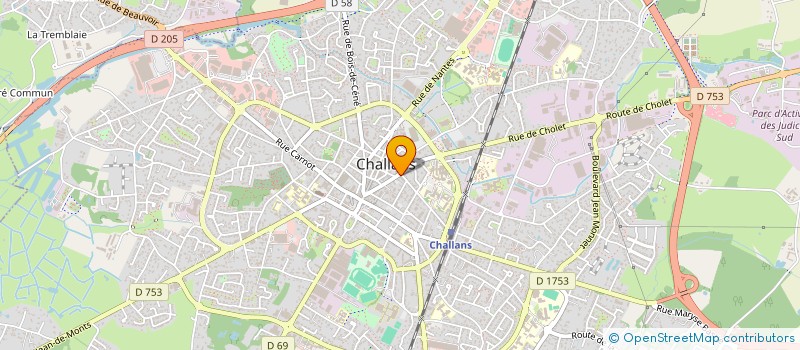 localisation de l'entreprise MONSIEUR CHRISTIAN CHAUVEL à CHALLANS