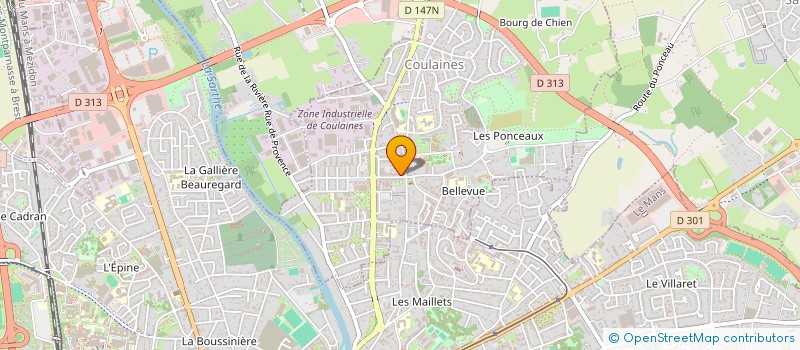 localisation de l'entreprise MONSIEUR CHRISTIAN CHAUVIN à COULAINES