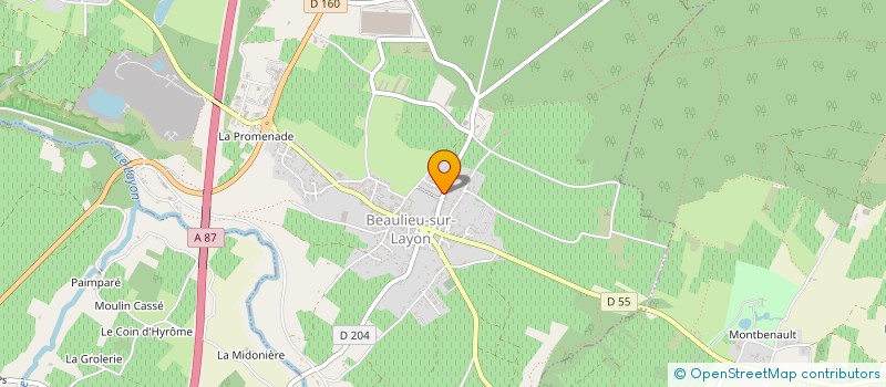 localisation de l'entreprise MONSIEUR CHRISTIAN CHAUVIN  BEAULIEU-SUR-LAYON