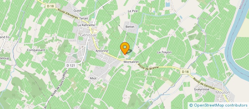 localisation de l'entreprise MONSIEUR CHRISTIAN CHAUVIN  GENISSAC