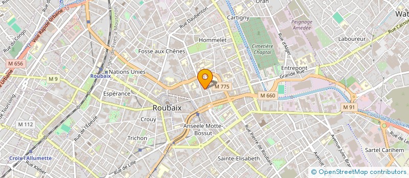 localisation de l'entreprise MONSIEUR CHRISTIAN CHEVAL  ROUBAIX