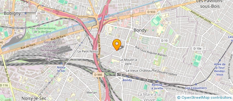 localisation de l'entreprise MONSIEUR CHRISTIAN CHEVALIER  BONDY