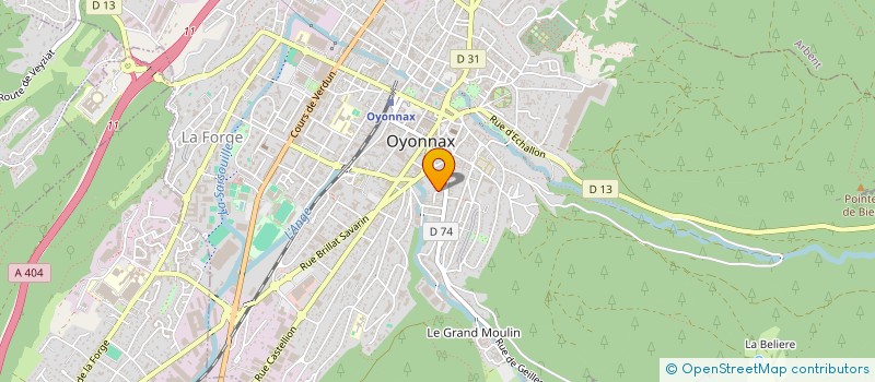 localisation de l'entreprise MONSIEUR CHRISTIAN CHEVAT à OYONNAX