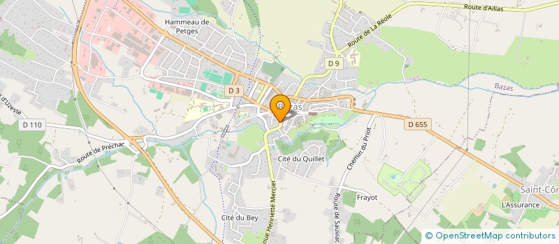 localisation de l'entreprise MONSIEUR CHRISTIAN CLAVE  BAZAS