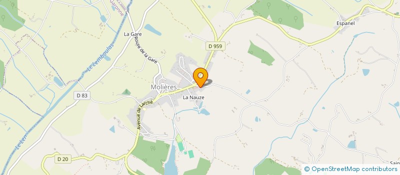 localisation de l'entreprise MONSIEUR CHRISTIAN CLAVIERES  MOLIERES