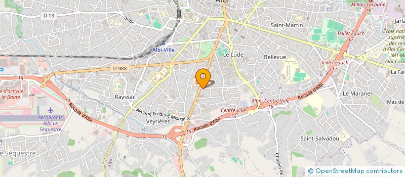 localisation de l'entreprise MONSIEUR CHRISTIAN CLUZEL à ALBI