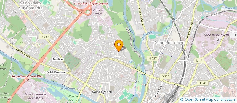 localisation de l'entreprise MONSIEUR CHRISTIAN COLINET  SAINT-YRIEIX-SUR-CHARENTE