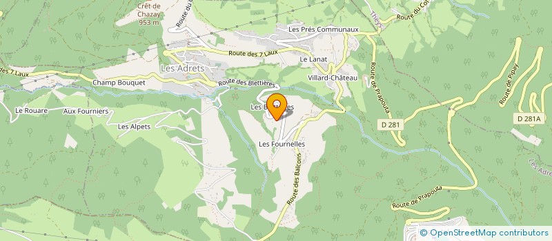 localisation de l'entreprise MONSIEUR CHRISTIAN CONTAT  LAVAL-EN-BELLEDONNE