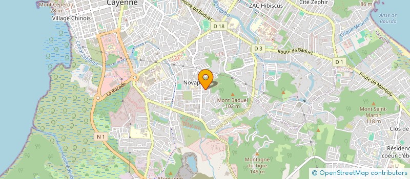 localisation de l'entreprise MONSIEUR CHRISTIAN CORANSON  CAYENNE