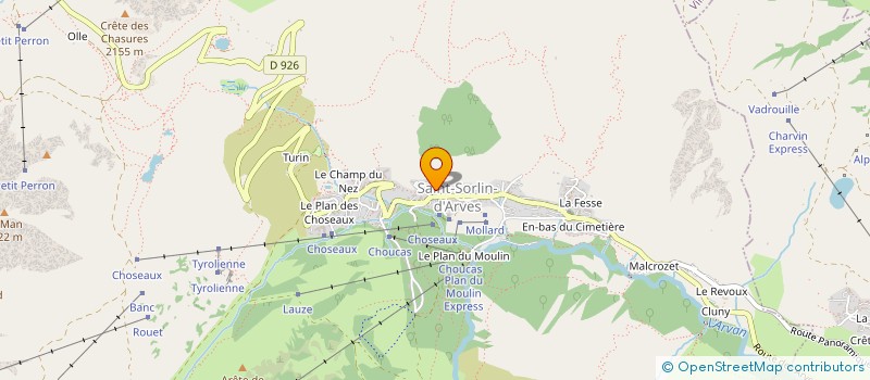 localisation de l'entreprise MONSIEUR CHRISTIAN COTTERLI  SAINT-SORLIN-D ARVES